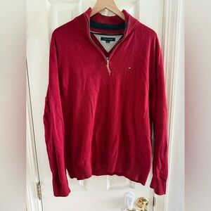 Men’s Large Tommy Hilfiger Quarter Zip Sweater
